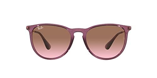 Ray-Ban Óculos de sol redondos Erika Rb4171, Transparente, violeta/rosa dégradé marrom, 54 mm