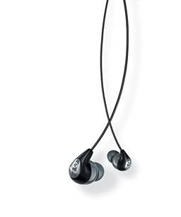Shure SE112 Fones de ouvido com isolamento de som com microdriver dinâmico único, ajuste intra-auricular seguro – Cinza