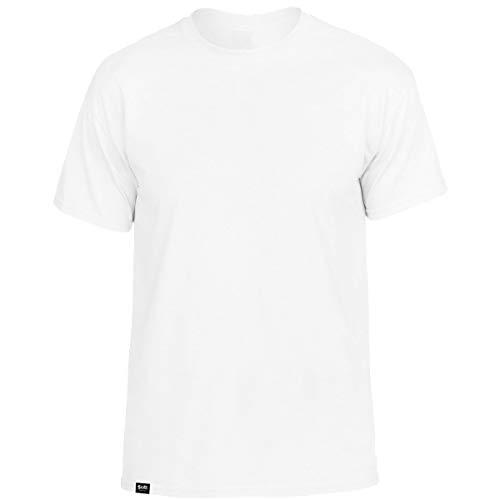 Camiseta Masculina Básica Algodão T-Shirt Slim Tee – Slim Fitness Fashion - Branco – M