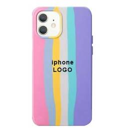 TwiHill Silicone rainbow phone case for iPhone12/iPhone 11 pro max/iPhone xr/iPhone 7/iPhone xs, for anti-drop (iPhone 7/8/SE2,Pó de arco-íris)