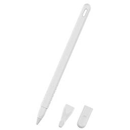 Novo estojo de silicone antiqueda e antiderrapante para caneta de silicone TwiHill para Apple Pencil 2ª geração (Branco)