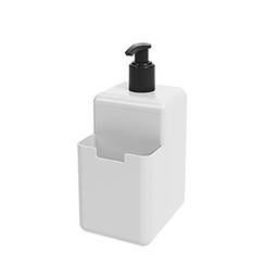 Dispenser Single, 500ml, 8 x 10,5 x 18,2 cm, Branco, Coza