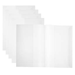 STOBOK 5Pcs Capas de Livros Protetores de Folha de Plástico Claras Com Tamanho Ajustável 16K Auto- Adesiva de Fecho para Livros