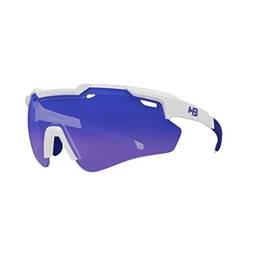 Oculos Hb Shield Evo 2.0 Pearled White Blue Chrome