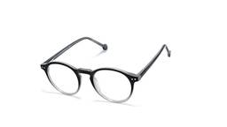 Óculos Armação De Grau Retro Redondo Unissex Com Lentes Sem Grau (Cinza-Degrade)