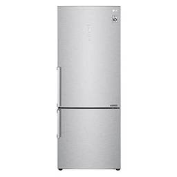 Geladeira Smart Lg Bottom Freezer Inverter 451l Inox com Nature Fresh e Thinq Gc-b659bsb - 127v