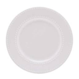 Prato para Sobremesa de Porcelana New Bone Pearl Branco 20cm - Lyor