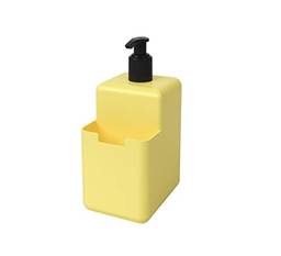 Dispenser Single, 500ml, 8 x 10,5 x 18,2 cm, Amarelo, Coza