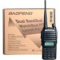 Kit 2 Rádio Ht Comunicador Baofeng Dual Band Uv82 Rádio Fm