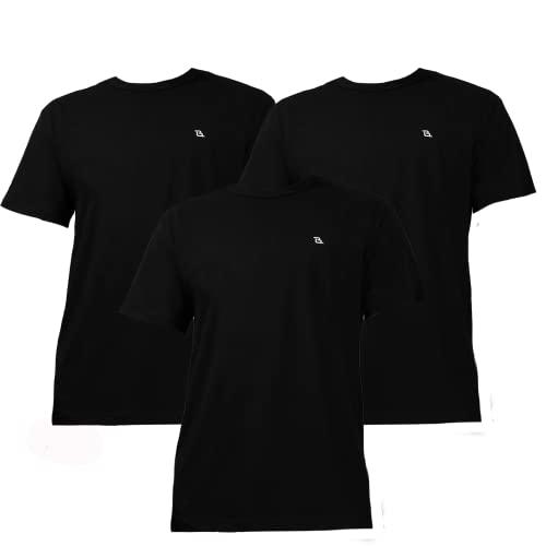 Kit 3 Camisetas Masculina Básica Casual Treino Academia Esportes PRETO-PRETO-PRETO GG