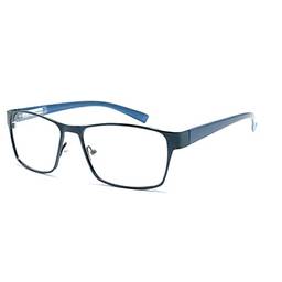 Óculos Armação Masculino Metal Preto Com Lentes Sem Grau Zf-4 Cor: Azul