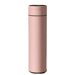 Copo térmico de exibição inteligente pode exibir copo de aço inoxidável 316 de temperatura (cor de rosa)
