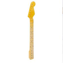 Substituição de reparo do braço da guitarra ST para baixo da guitarra elétrica amarelo maple madeira 22 trastes