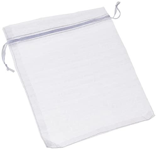 Gala Saco de Tecido de Organza Pacote de 10 Unidades, Branco, 15 x 18 cm