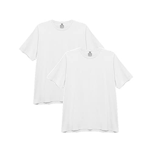 Kit 2 Camisetas Gola C Super Masculina; basicamente; Branco G2