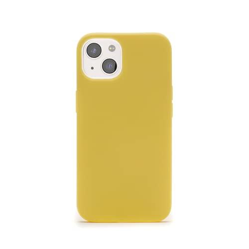 Capa Celular CUSTOMIC para IPHONE 13 Soft Touch Yellow. Proteção Militar MIL-STD-810G. Capinha de Smartphone Case impacto Amarelo Silicone Líquido