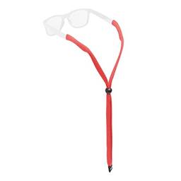 Chums Retentor de algodão original – Protetor de óculos unissex para óculos de sol e óculos – Ajuste ajustável, lavável e feito nos EUA (extremidade grande, vermelho)
