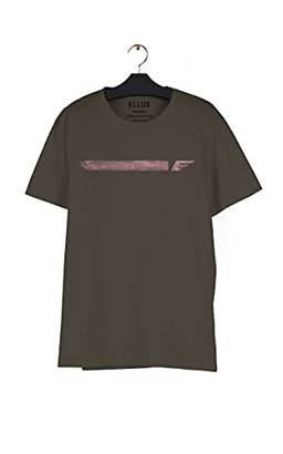 T-Shirt, Co Fine Easa Faixa Aquarela Classic Mc, Ellus, Masculino, Tabaco, G