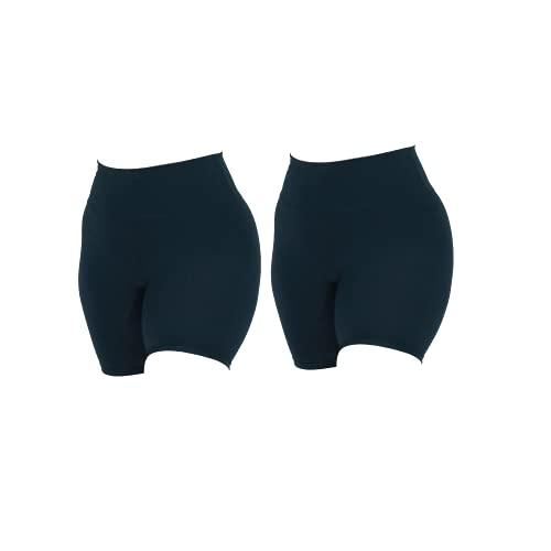 Kit 2 Shorts Plus Size Suplex Poliamida Power Cós Alto (preto - preto G6)