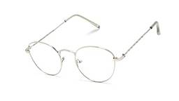 Óculos Armação De Grau Juvenil Feminino Oval Gatinho Metal Dx-041 Cor: Prata