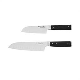 KitchenAid Conjunto de facas Santoku Triplo Gourmet, 2 peças, preto
