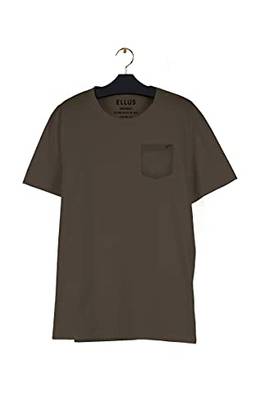 T-Shirt, Co Fine Easa Pocket Classic Mc, Ellus, Masculino, Tabaco, G
