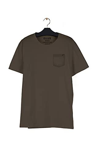 T-Shirt, Co Fine Easa Pocket Classic Mc, Ellus, Masculino, Tabaco, M