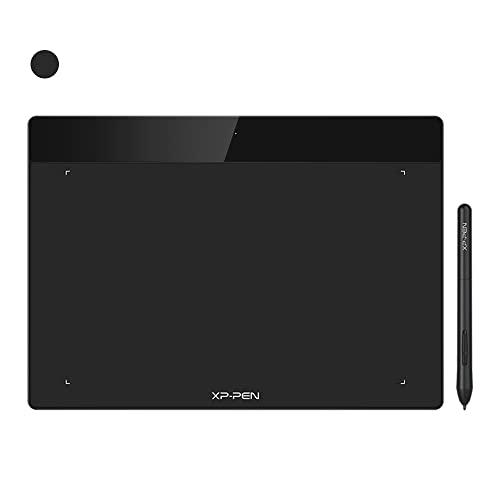 XP-PEN Deco Fun L Mesa Digitalizadora 10x6 Polegadas Tablet Digital com 8192 Níveis de Pressão Caneta Passiva Sem Bateria para desenho digital, animação, ensino online (preto)