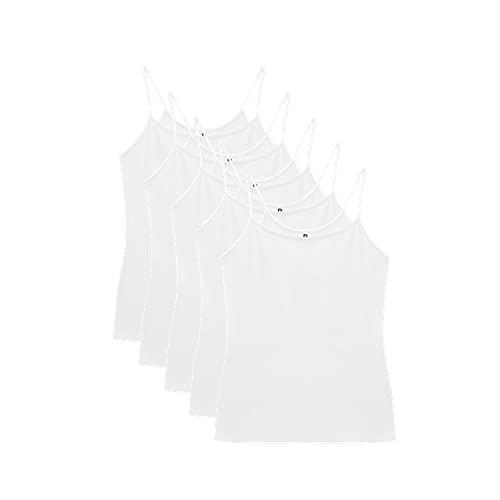 Kit 5 Blusas de Alca Feminina; basicamente; Branco PP