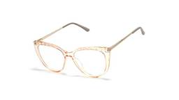 Óculos Armação Feminino Gatinho Com Lentes Sem Grau Aa-1353 (Dourado)