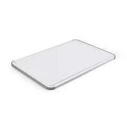 KitchenAid Tábua de corte de plástico antiderrapante clássica, 30 x 40 cm, branca