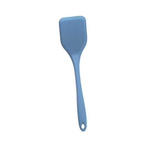 OIKOS Cozinha Espátula de Silicone Reta, Azul, 28 x 7 cm