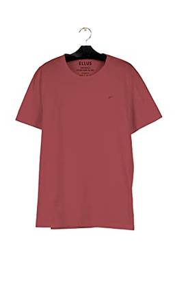 T-Shirt, Cotton Fine E Asa Classic Mc, Ellus, Masculino, Goiaba, P