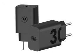 Motorola Carregador de Parede 30W Saída USB-C com Cabo USB-C, Preto