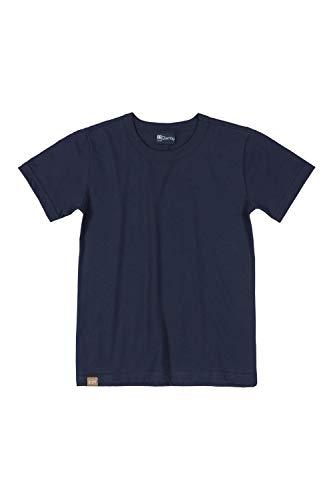 Camiseta básica em meia malha, Quimby, Meninos, Azul Escuro, 04