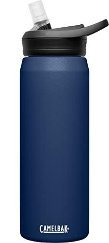 CamelBak Garrafa de água Eddy+ com canudo de 740 ml - Aço inoxidável isolado, azul-marinho