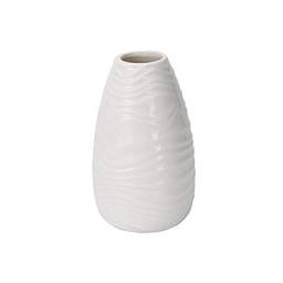 Vaso Decorativo em Porcelana 10x17cm Branco