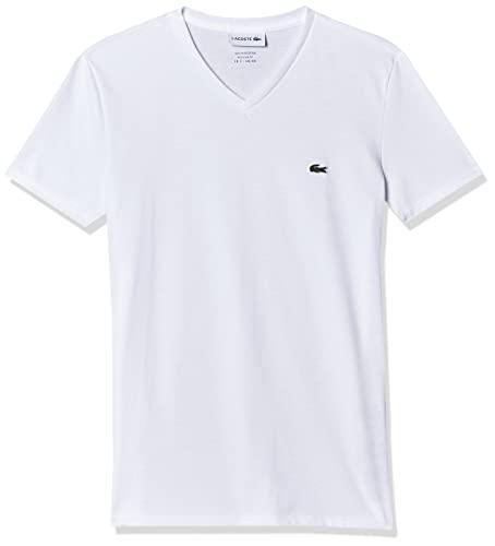 Lacoste, Regular Fit-V, Camiseta, Masculino, Branco, PP