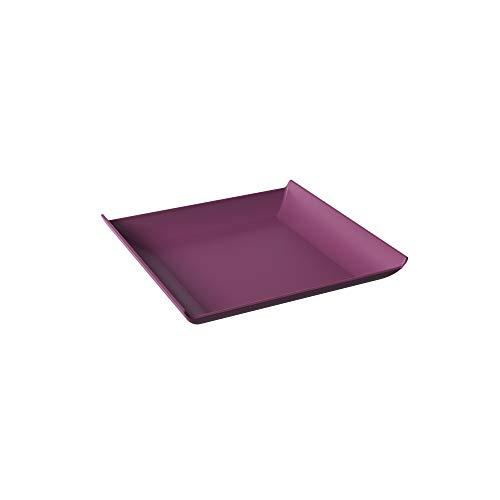 Prato quadrado Casual Pequeno Cozy 16 x 16 x 2,5 cm, Roxo Púrpura, Coza