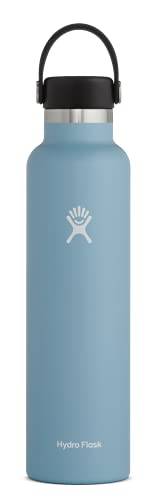 Hydro Flask Garrafa de água de boca padrão de 680 g com tampa flexível ou canudo flexível