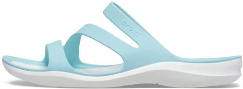 Chinelo Swiftwater Sandal, Crocs, Adulto Unissex, Pure Water/White, 35