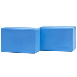 ProsourceFit Conjunto de 2 blocos de espuma de ioga de EVA de alta densidade, suporte resistente para ioga, tamanho grande 10 x 15 x 23 cm (azul)