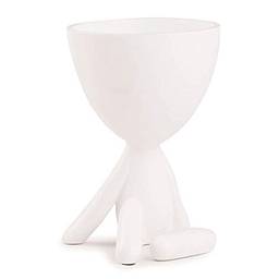 Vaso Decorativo em poliresina - Branco - 14x10x10,5 cm - Mart
