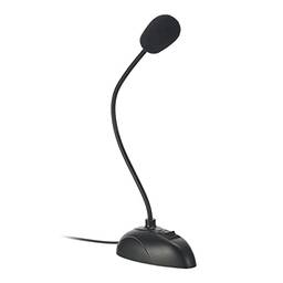 Henniu Suporte flexível mini microfone de fala de estúdio plugue de 3,5 mm microfone pescoço de ganso microfone com fio para computador desktop notebook