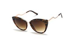 Óculos De Sol Feminino Gatinho Com Proteção Uv 400 Lb-201 Cor: Marrom-Tartaruga