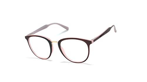 Óculos Armação Feminino Gatinho Com Lentes Sem Grau Aa-6814 (Rosa-Bordo)