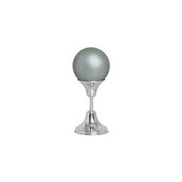 Esfera P Com Pedestal Alumínio Decoração Cerâmica Cinza Fosco