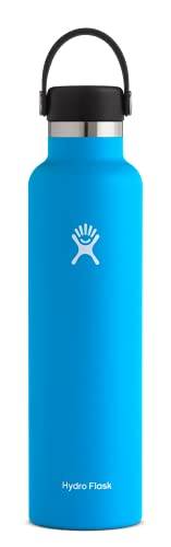 Hydro Flask Garrafa de água de boca padrão de 680 g com tampa flexível ou canudo flexível