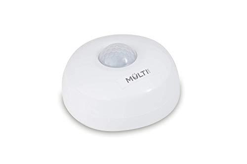 Sensor de Presença para embutir ou sobrepor em teto com ajuste de tempo, sensibilidade e acionamento da fotocélula Multicraft