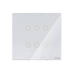 Steck Interruptor Smarteck 4X4" 6 Módulos Touch Branco